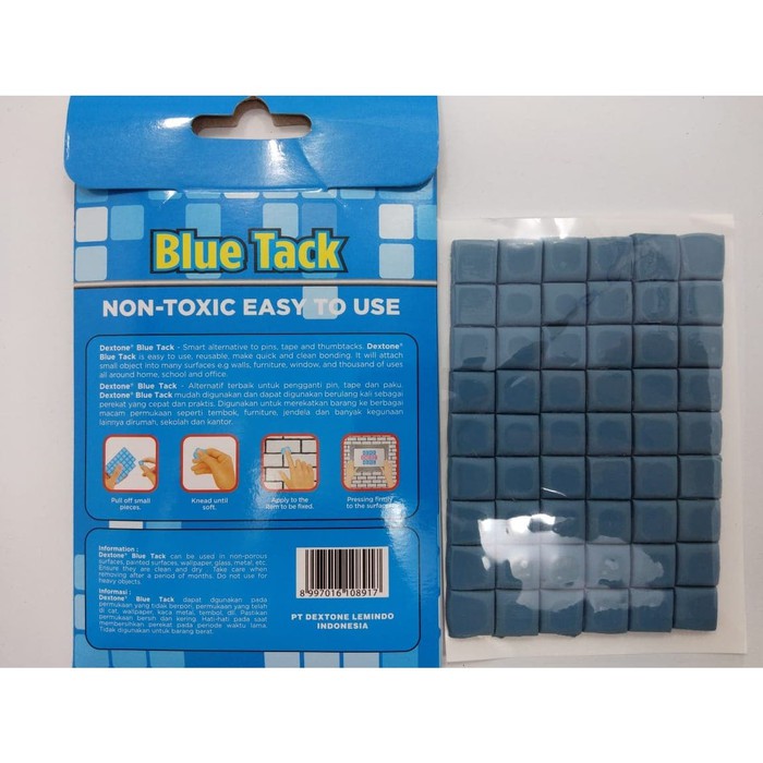 DEXTONE BLUETACK BLUE TACK LEM ATK LEM DEXTONE LEM PENGGANTI PIN PAKU