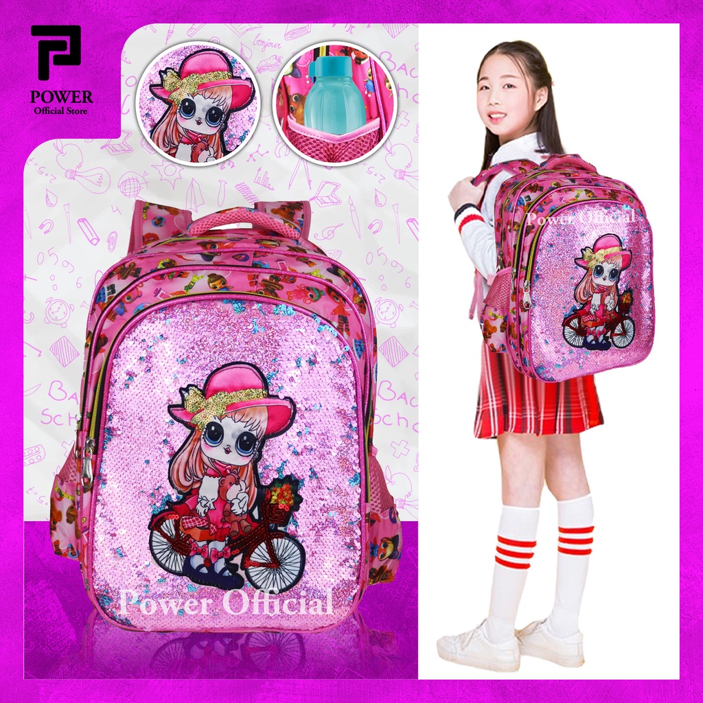 Unicorn Tas Anak Perempuan Ransel Sekolah SD Import Tas Anak Karakter LOL - Kids Backpack School Import