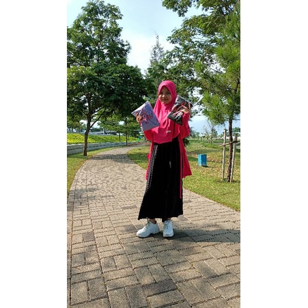 Hijab Cardigan instan Anak praktis tinggal pakai, kerudung instan anak,Baju muslim umur 7 sampai 13 tahun