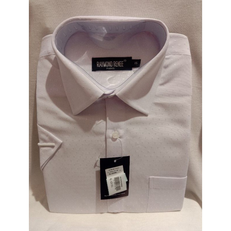 Kemeja Putih Motif Raymond Renee