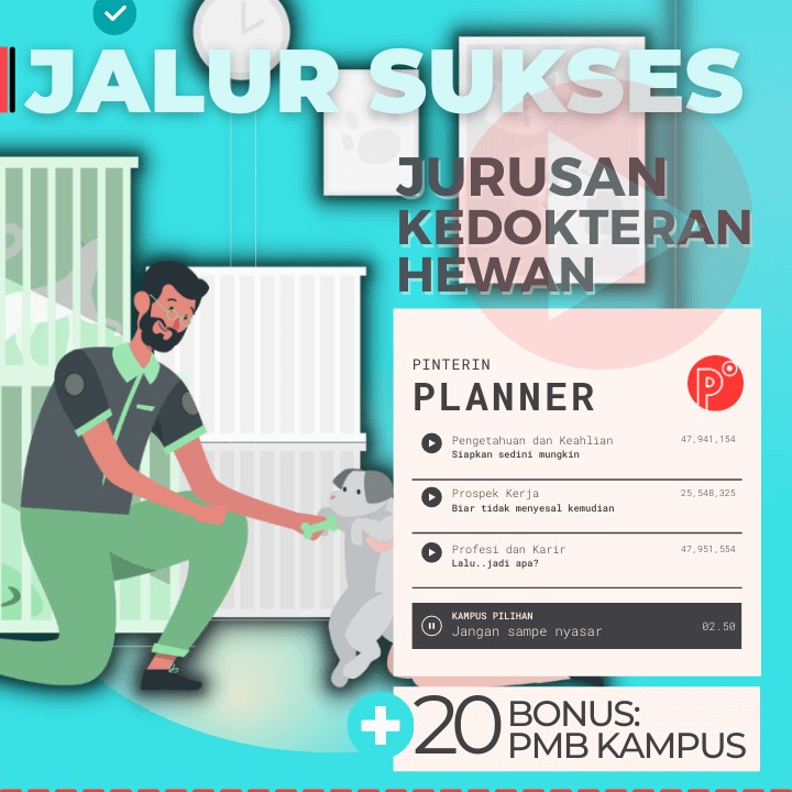 

Daily Planner Kuliah Jurusan Kedokteran Hewan | Test SNMPTN-SBMPTN-UTBK Weekly Binder Loose leaf B5