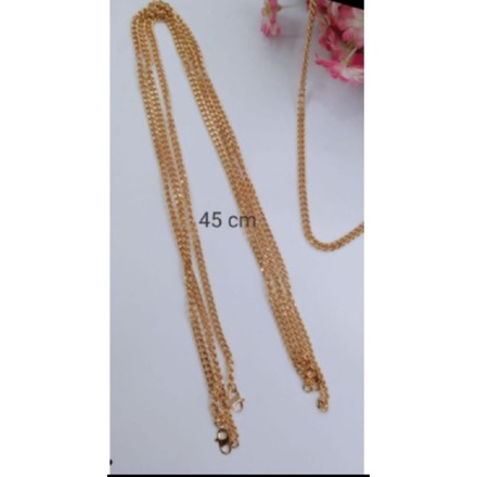 Dsdr068. Kalung rantai xuping lapis emas ukuran 45 cm