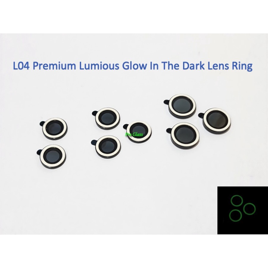 L04 Iphone 11 / 11 PRO / 11 PRO MAX / 12  / 12 PRO / 12 PRO MAX Camera Lens Glass Glow In The Dark Ring