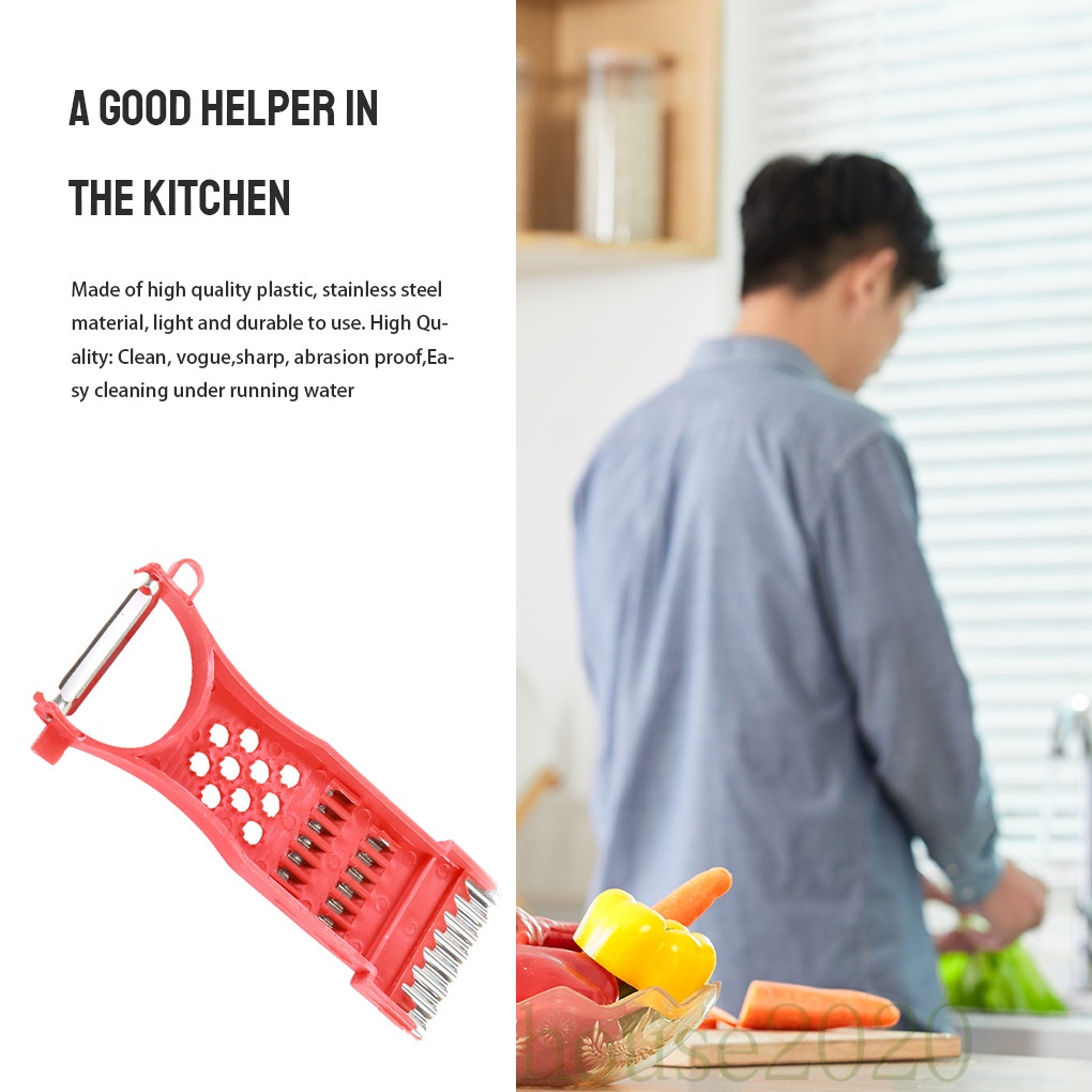 [HOUSE2020]Fruits Vegetables Grater Stainless Steel Scraper Potato Slicer Food Peeler Chopper Kitchen Tool