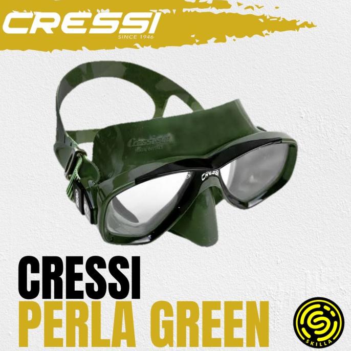 Cressi Perla Green Freediving Mask Masker Freedive Low Volume Diving