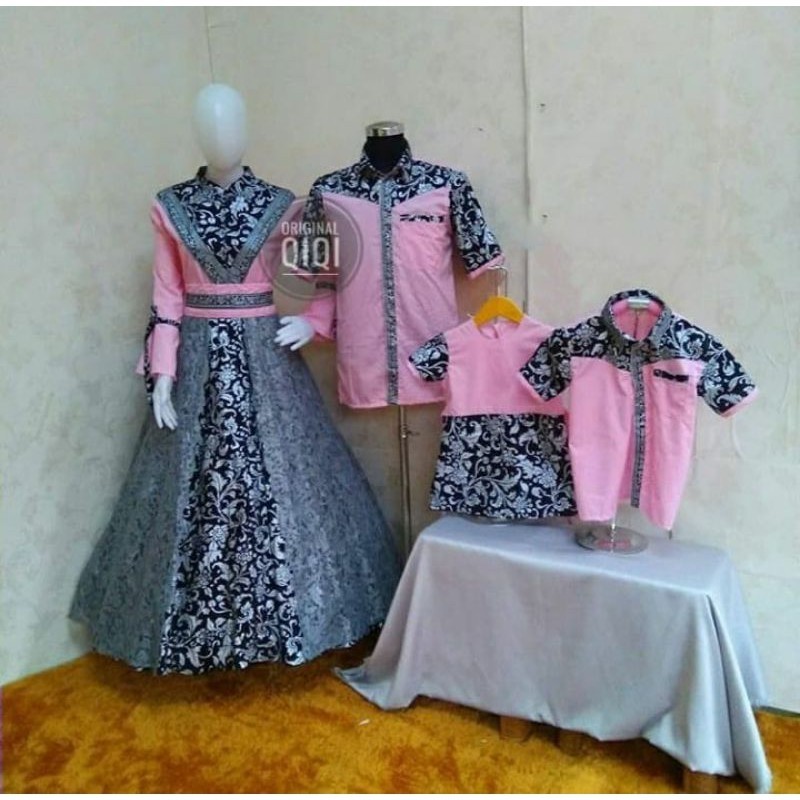 Batik Couple Keluarga + Anak Set Keluarga Lengan Lonceng Limited Edition By Batiksumberbahagia