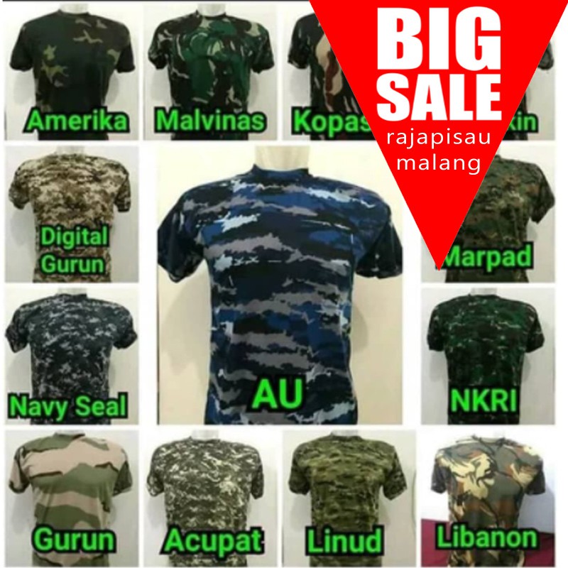 RPM Promo Kaos Pendek Polisi Kaos Loreng kaos polos army Security TNI polisi PENDEK dalaman