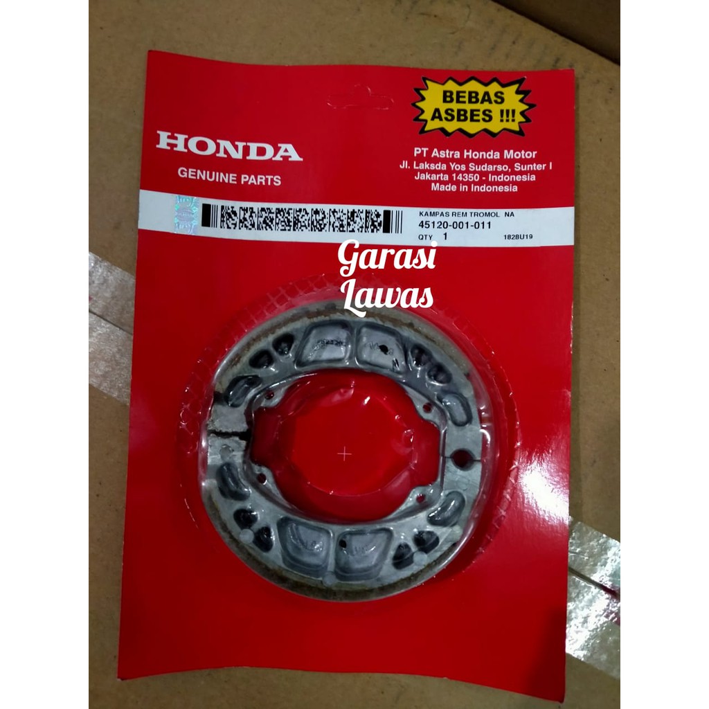 45120-001-011 Kampas rem depan belakang tromol kanpas kanvas rem belakang pirodo brake shoe original