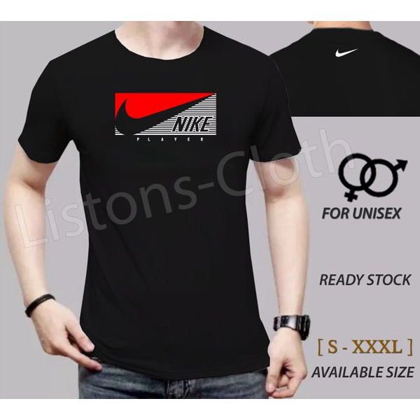 DI JUAL KAOS NIKE LOGO NEW HITAM BAJU DISTRO PRIA TSHIRT BRANDED SPORT