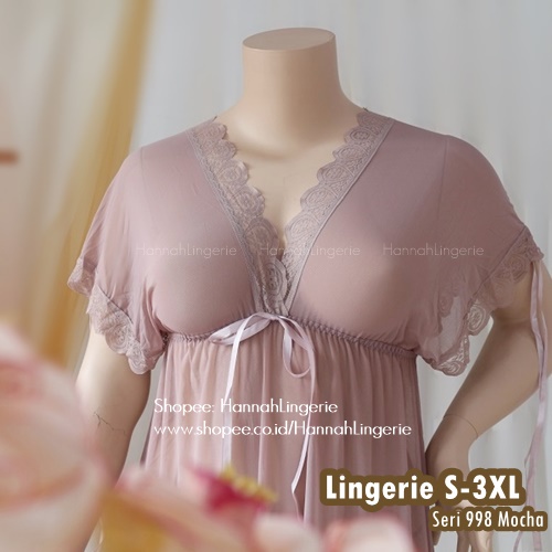 BigSize M-XXXL - Hannah Lingerie Original - Baju Tidur Seksi Lingerie Bigsize Lingerie Wanita 998