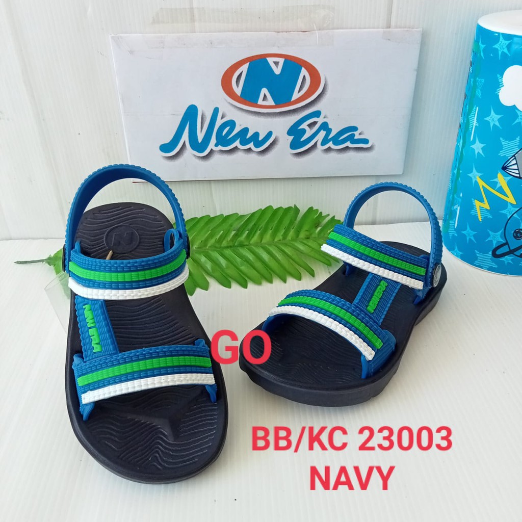 gof  NEW ERA BB CNC 23003 Sandal Gunung Anak Laki Laki Sandal Tali Karet Belakang Original