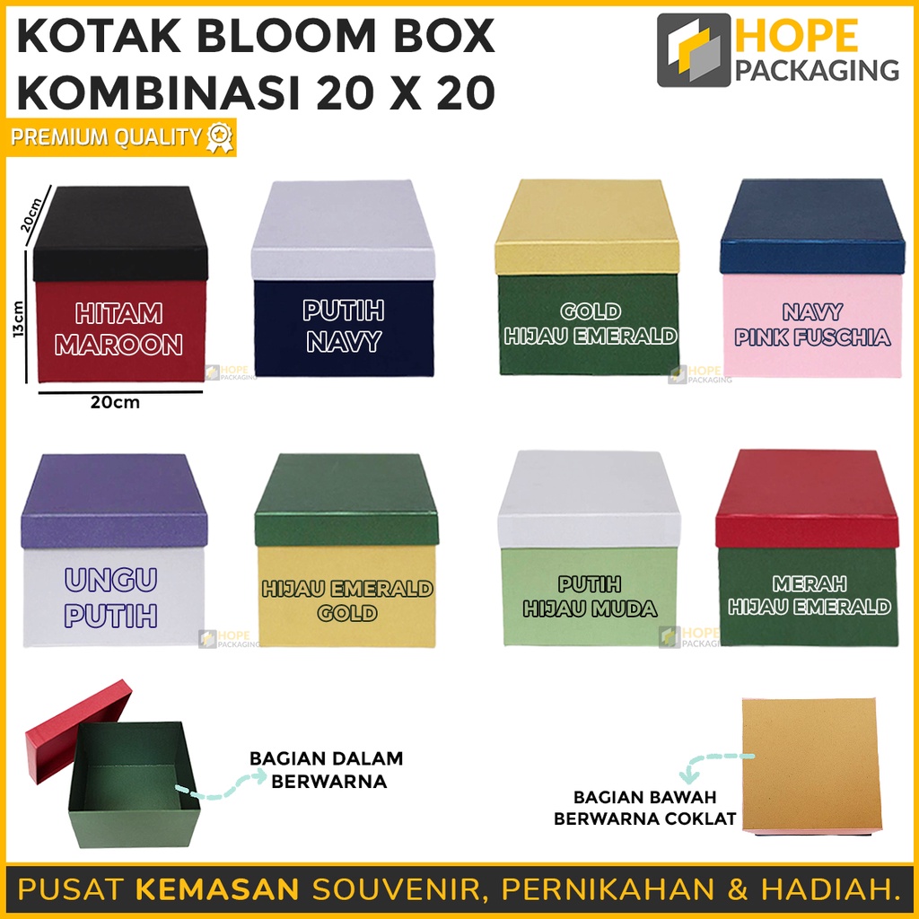 Kotak Hampers Kombinasi Bloom Box Square Flower Box Kotak Kado