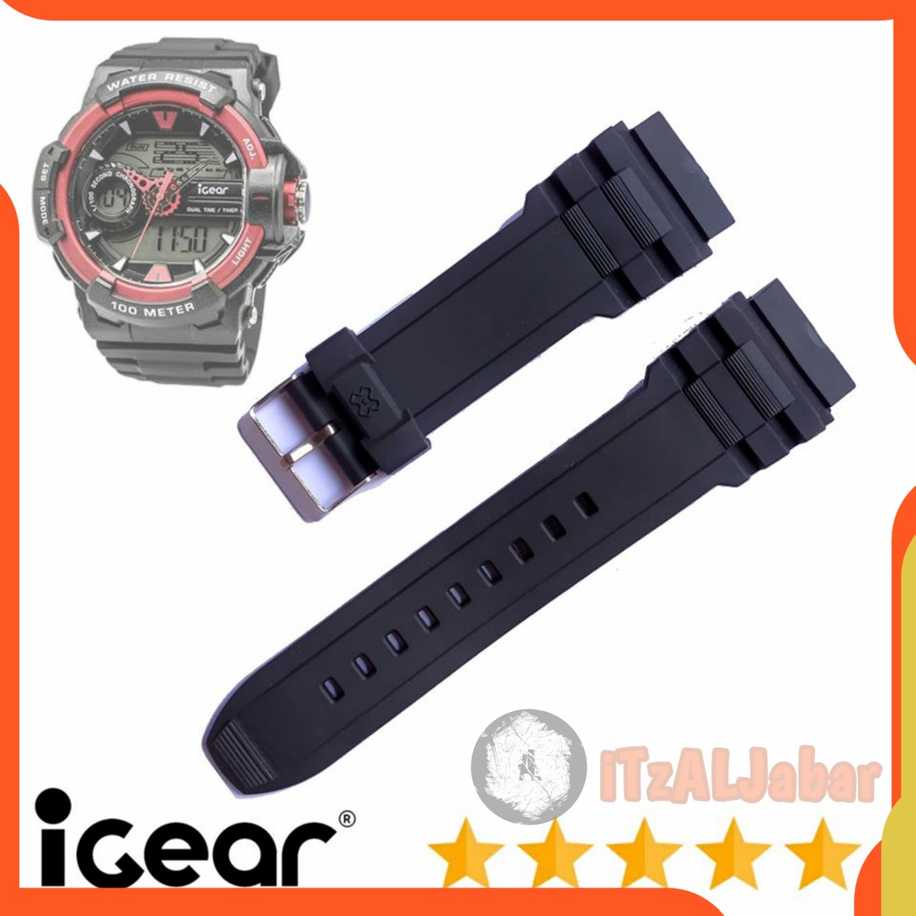 TALI JAM TANGAN IGEAR I64 RUBBER STRAP TALI JAM IGEAR I64 1968