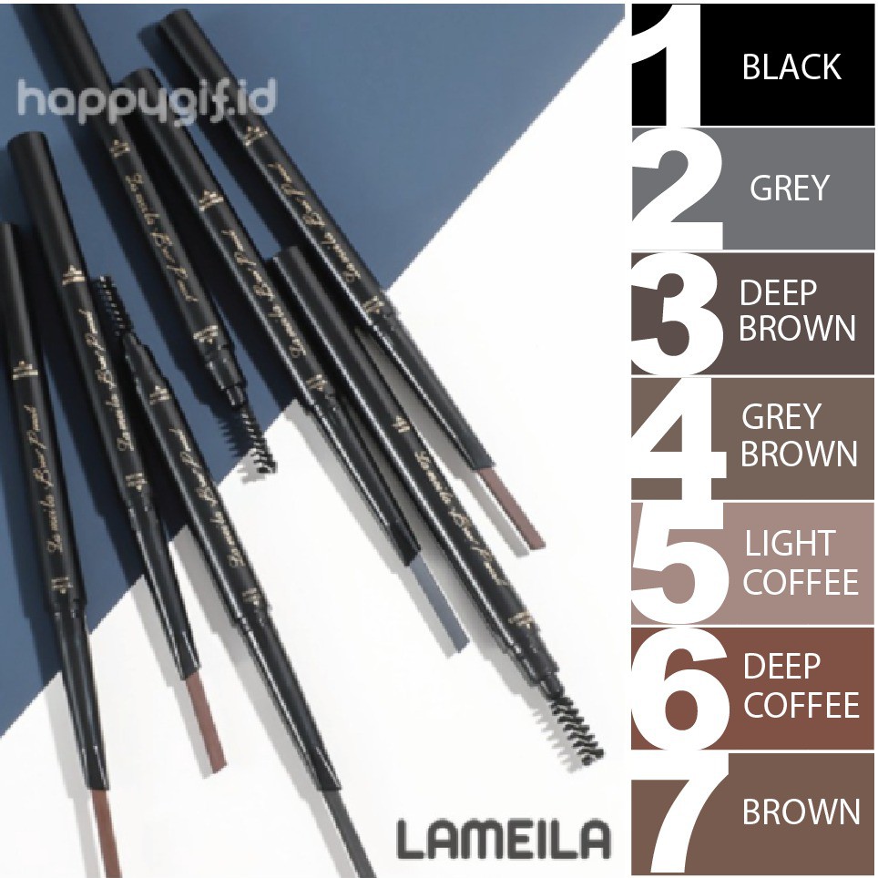 LAMEILA 7 Colors Double Heads Eyebrow Pencil Lasting Eyebrow Pen (Waterproof)