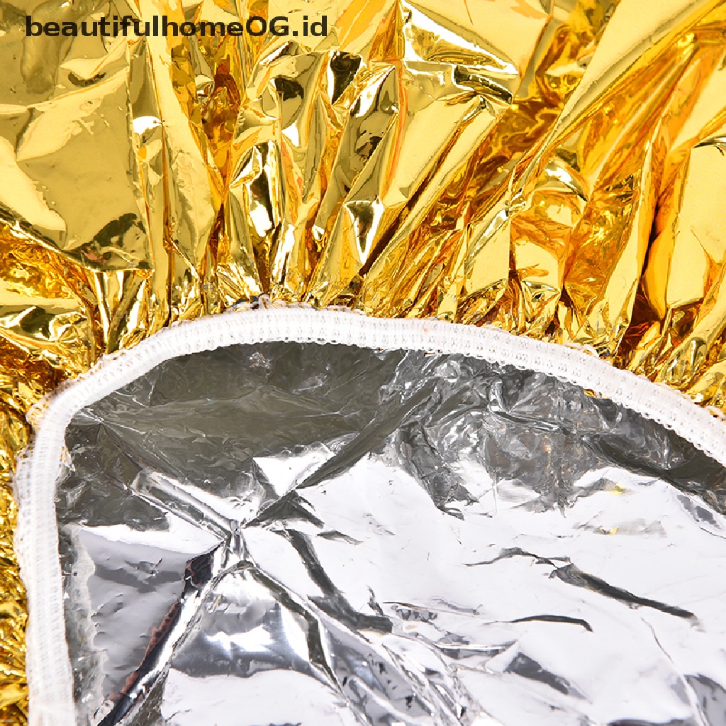 Topi Masker Pelindung Rambut Bahan Aluminum Foil Elastis Untuk Mandi