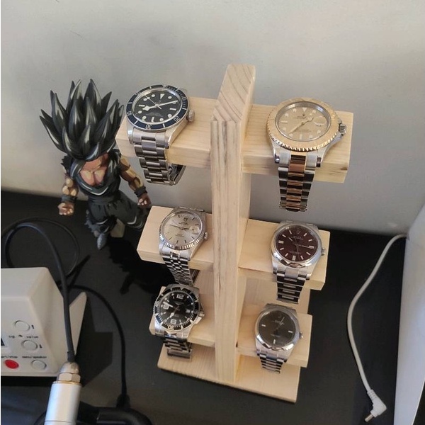 Rak Kayu Penyangga Stand Jam Tangan/Rack Holder Watch/ Rak Display Jam Minimalis
