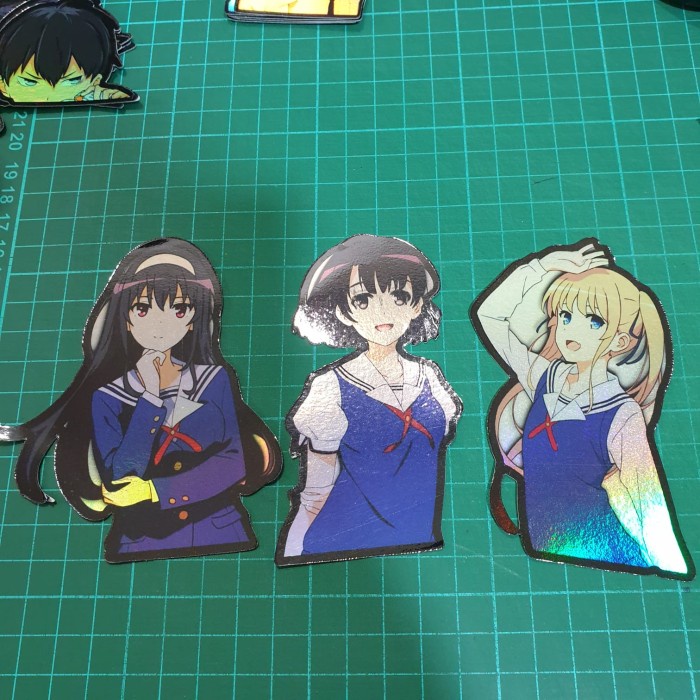 

Sticker Hologram Anime - PSH613 Besar - SAEKANO GIRLS 3pcs