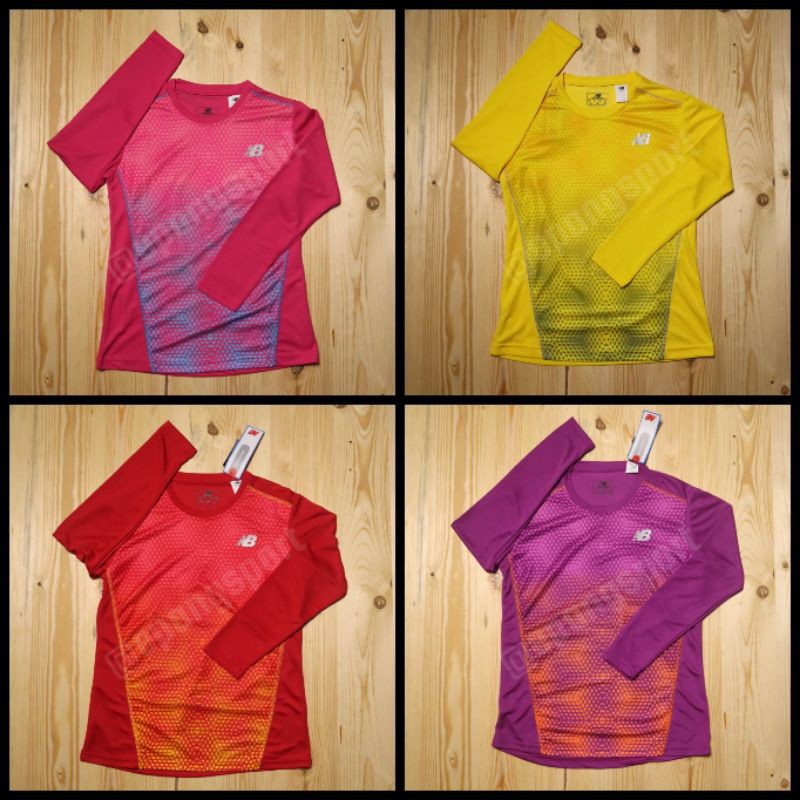 KAOS JERSEY NB02 CEWEK WOMEN DRIFIT PRINTING DEPAN LARI GYM LENGAN PANJANG