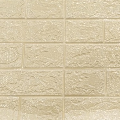 ⭐Bobastore⭐ R461 Wallpaper Dinding Foam 3D Motif Batu Bata / Walpaper Stiker Dinding Dekorasi Kamar-KUNING MUDA