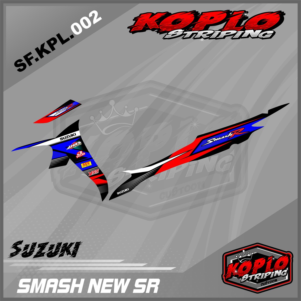 Sticker Striping Variasi Smash New SR - Striping Smash New SR . KPL 002