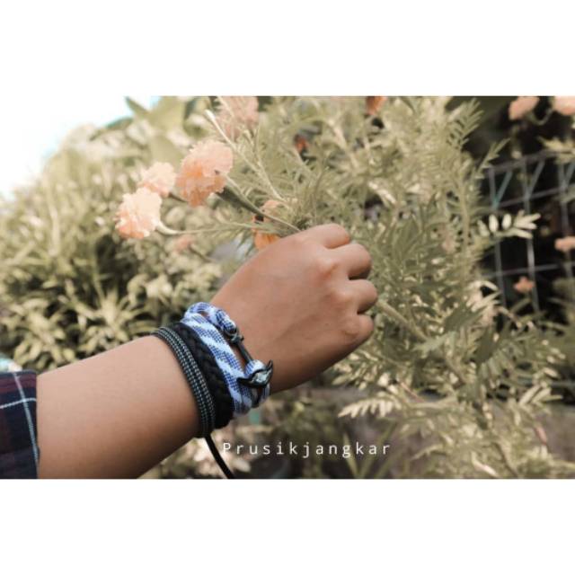 Gelang Tali Prusik Jangkar / Gelang Prusik Jangkar / Gelang paracord / Gelang paket / gelang tali