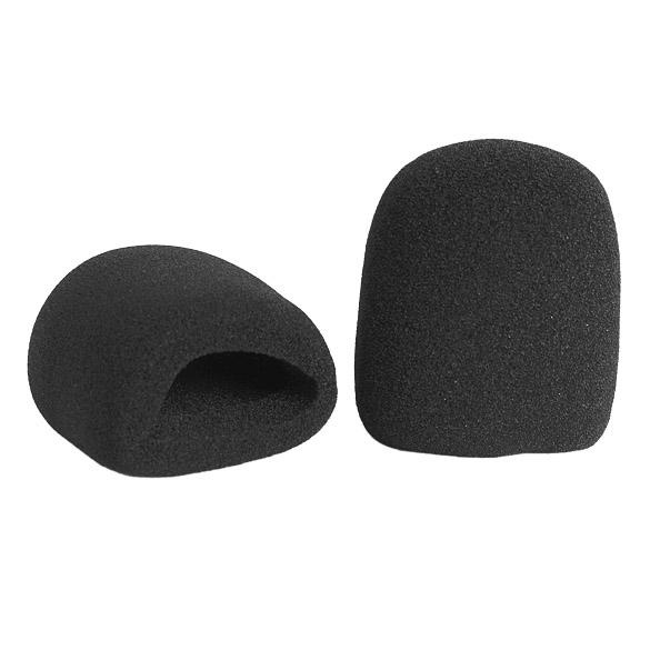 10pcs Cover Pelindung Mikrofon Audio Bahan Busa Spons Warna Hitam