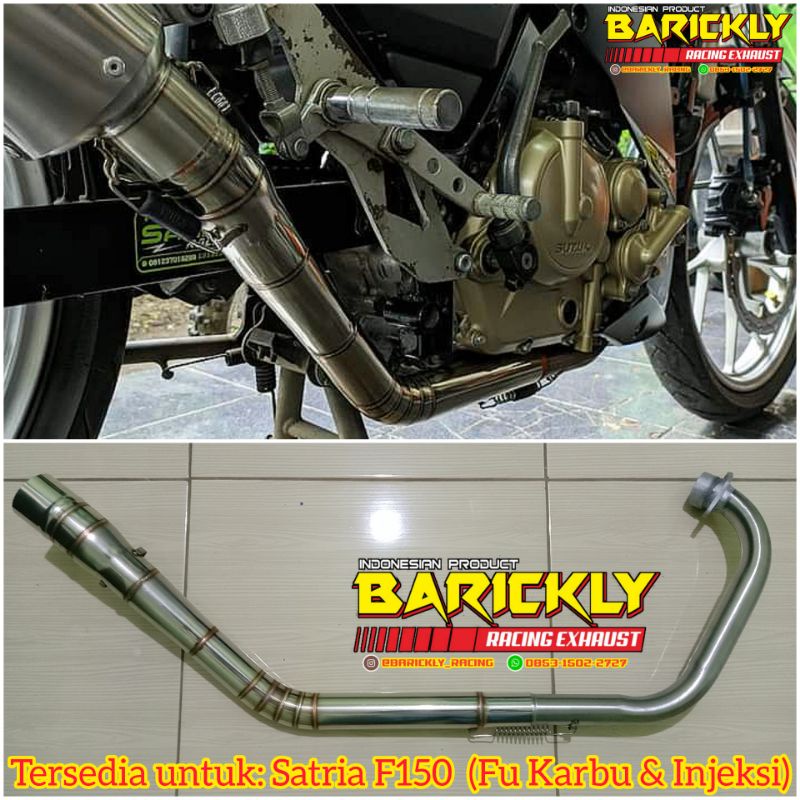 Header Leheran Pipa Leher Knalpot Racing Satria F 150 Karbu Fu Karbu Injeksi Fu Fi Tipe Ngaceng Road
