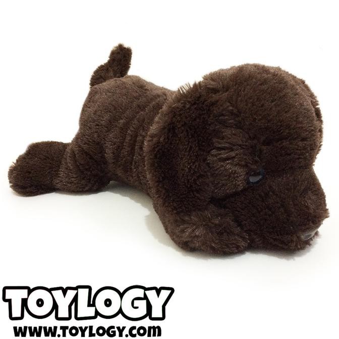 Boneka Hewan Anjing Labrador Coklat ( Lying Brown Labrador Stuffed )