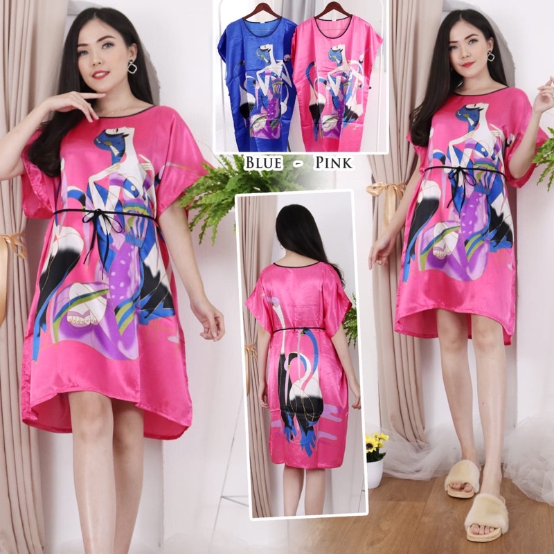 DASTER SATIN PREMIUM / DASTER WANITA / BAJU SEXY / BAJU SANTAI RUMAH OSHIN