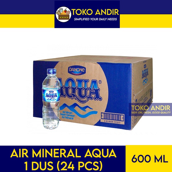 Air Mineral Aqua 600ml 1 Dus (24pcs)
