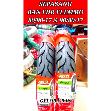 sepasang ban fdr flemmo 80/90-17 dan 90/80-17 ban honda revo satria jupiter mx supra viksion vega ba