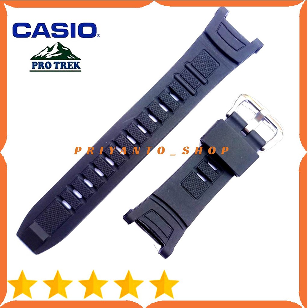 Strap Tali Rubber Jam Tangan Watch Casio PRG-130 Prg 130 prg130 Hitam