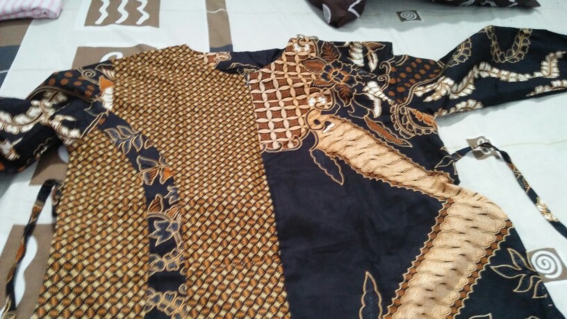 Gamis Batik Kombinasi Wanita Terbaru, Bermacam Warna Corak, All Size Dan Jumbo, Putra Mm