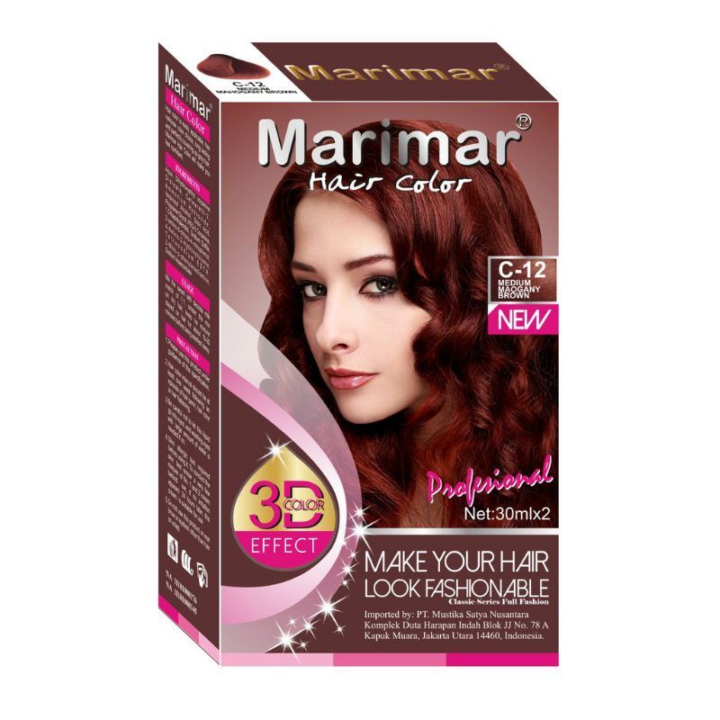 Marimar Hair Color Pewarna Rambut 30ml - Semir Rambut Hair Color - Cat Rambut /BPOM