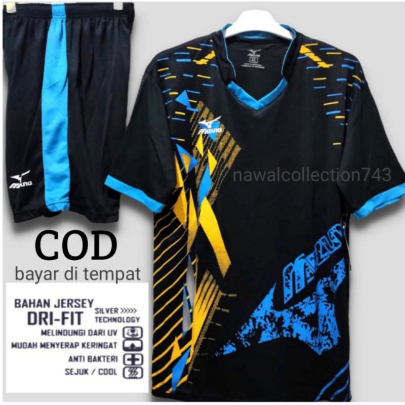 Stelan Jersey  Baju Bola Baju Futsal Baju Volly Dewasa  1 Set Baju Dan Celana
