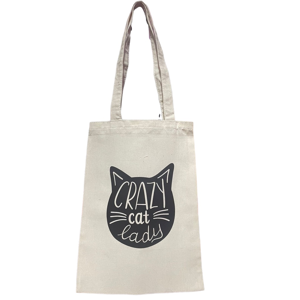 Totebag kanvas sablon Broken white