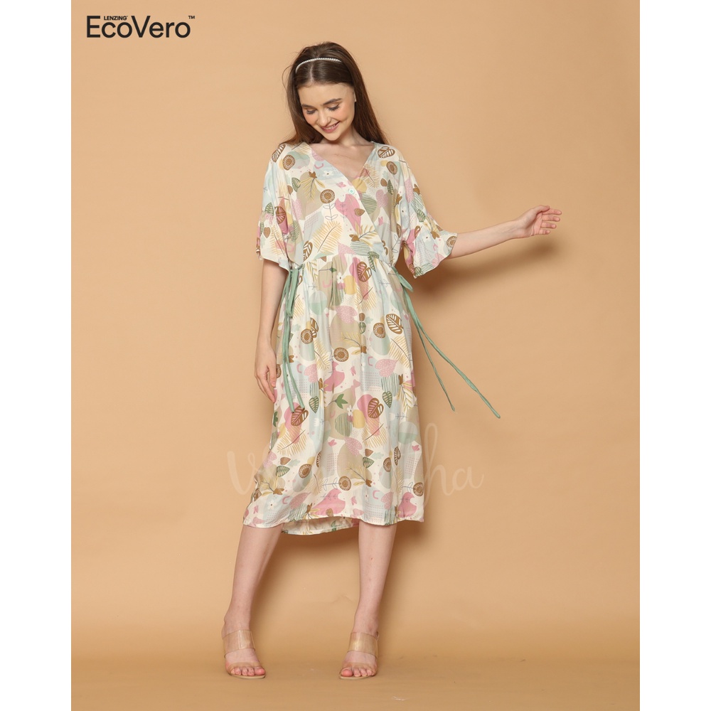 vSamantha - Dress Kimono Ecovero Misae Greentea