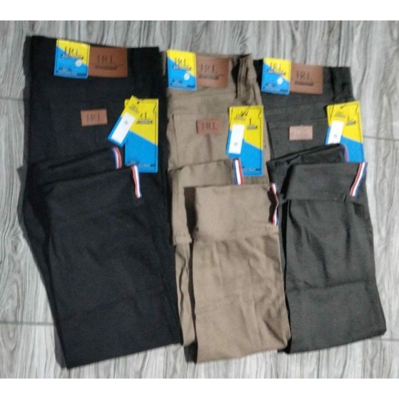 Celana Chinos panjang pria slim fit melar SAKU LUAR  H R L kwalitas premium