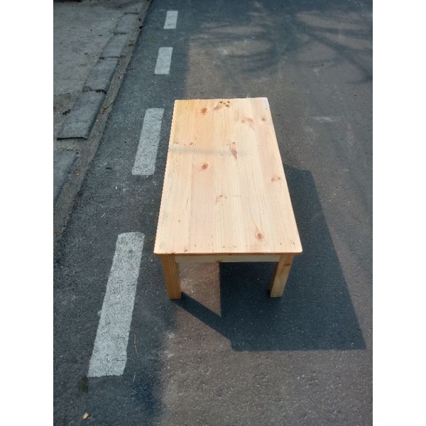 Meja lesehan kayu ukuran 100x60x35