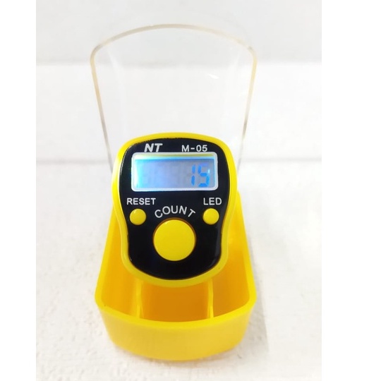 ✧YUKSHOPING✧ Alat Hitung Digital Led Tasbih Jari Counter Tally Tasbeh Ibadah Mini Import Murah Elektronik Mini R487-KUNING
