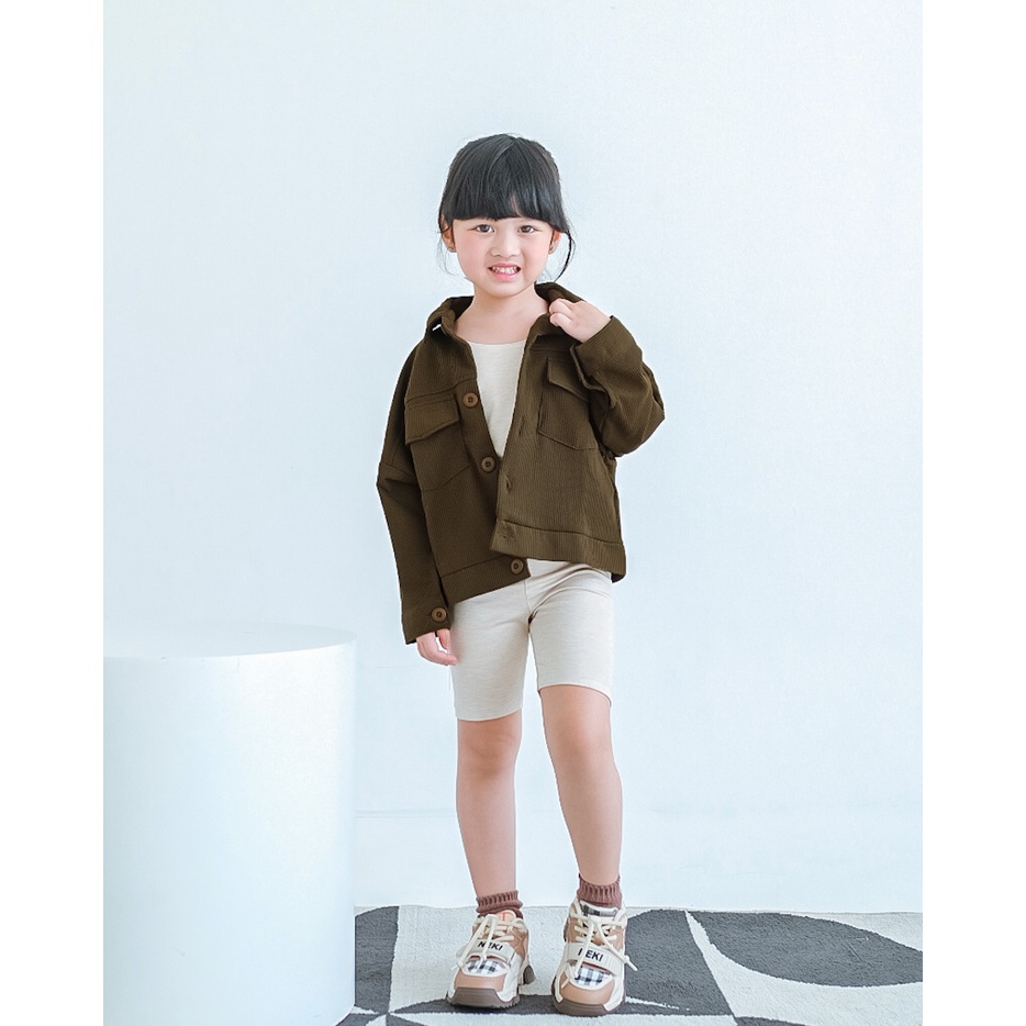 POTTER JACKET | Jaket waffle anak | Jaket Stretch Anak | Jaket anak unisex | Jakaet anak Polos | Jaket anak kancing | Jaket anak berkerah | Jaket anak Kantong Pocket