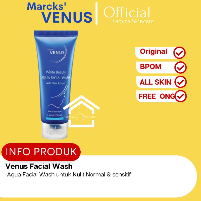 Marcks Venus Facial Wash 100 ml, facial wash 50 ml