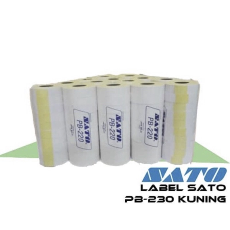 

LABEL SATO HANDLABEL PB 230 KUNING HARGA PER SLOP