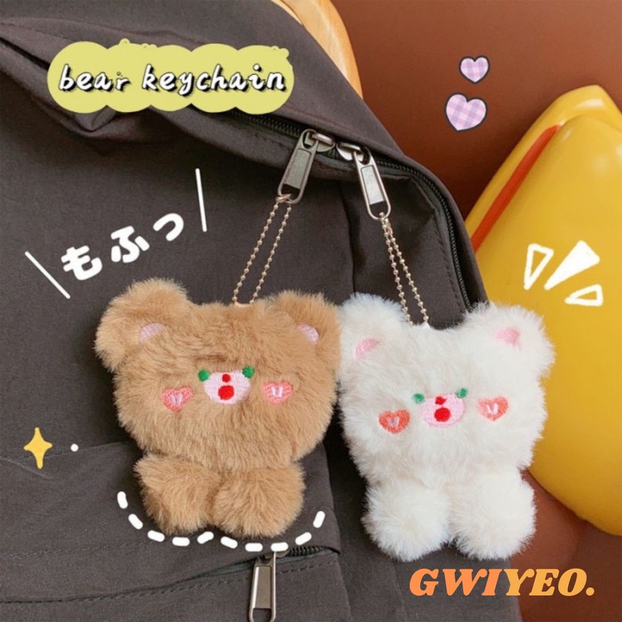 Gantungan Kunci Keychain Korea Beruang Plush Lucu