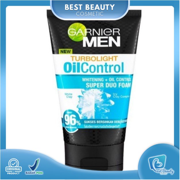 ★ BB ★ GARNIER Men Turbolight - Intensive 3 In 1 Foam - White Super Duo Foam - Turbolight Matcha Gel- 100ml