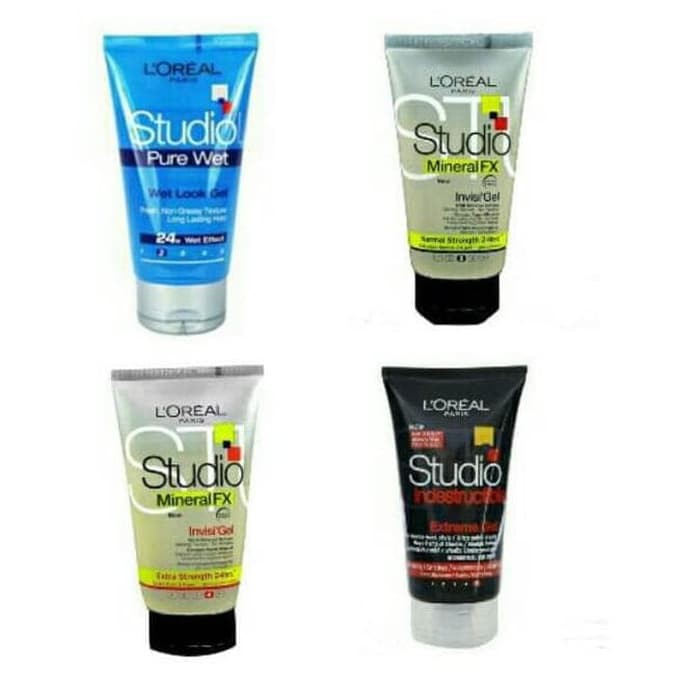 LOREAL Studio Line Hair Gel 150ml Pomade Rambut L'oreal Pure Wet / Mineral FX INDESTRUCTIBLE