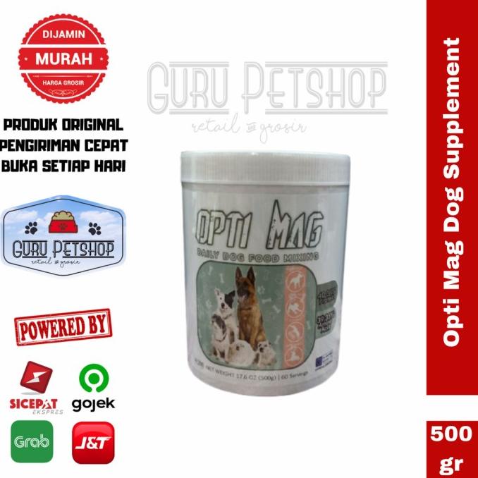 Opti Mag Dog Supplement 500gr Multivitamin Supplemen Makanan Anjing
