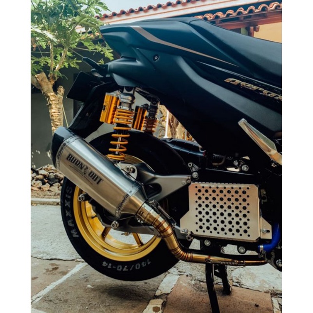 Knalpot Burnout Fullsystem Aerox 155 VVA Best Quality
