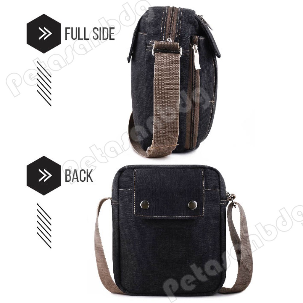 PTS -Braun Fox Douglas Canvas Multifunction Travel Satchel Messenger Shoulder Bag - Abu Tua