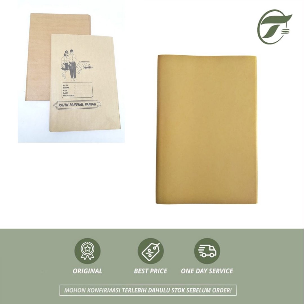 

SAMPUL BUKU COKLAT KRAFT KWARTO/BOXY GAMBAR/POLOS @10LBR/PACK